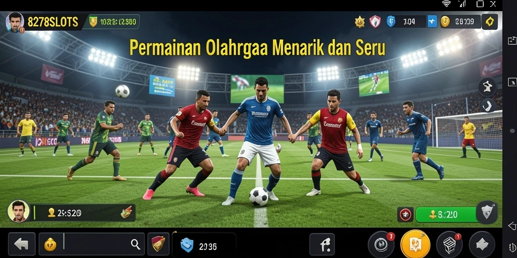 Tangkapan layar permainan <strong>8278SLOTS</strong> menunjukkan aksi seru di dunia olahraga.