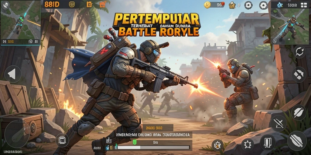 Tampilan menegangkan dari gameplay Battle Royale di 88ID.
