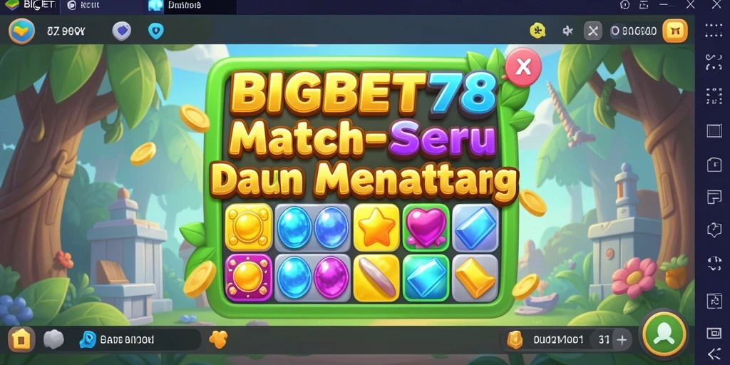Tampilan gameplay BIGBET78 dengan kombinasi warna cerah yang menawan.