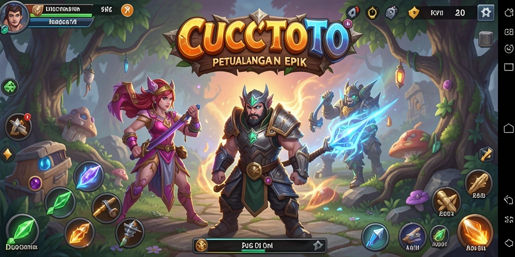 Tampilan menakjubkan dari gameplay RPG CUCUTOTO yang epik.