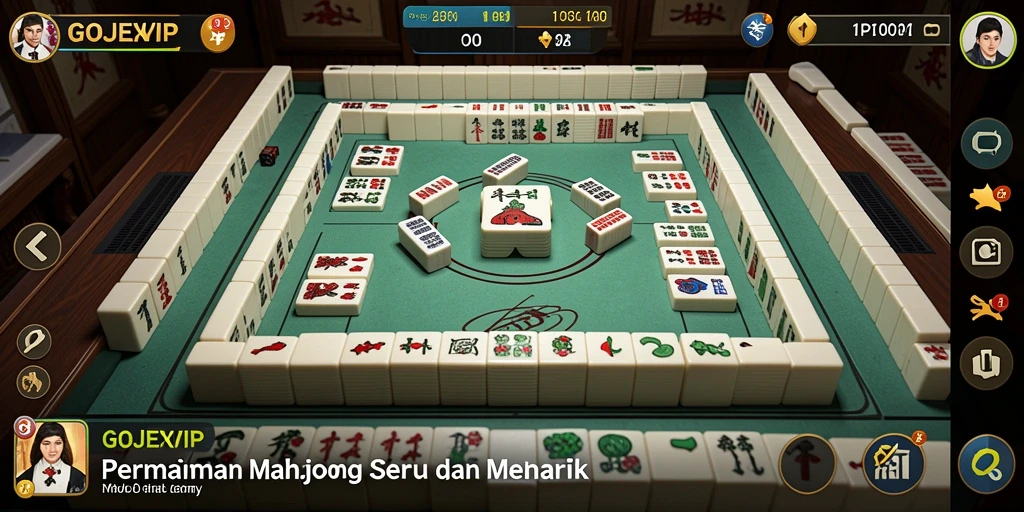 Tampilan gameplay menarik dari GOJEKVIP Mahjong yang menyenangkan.
