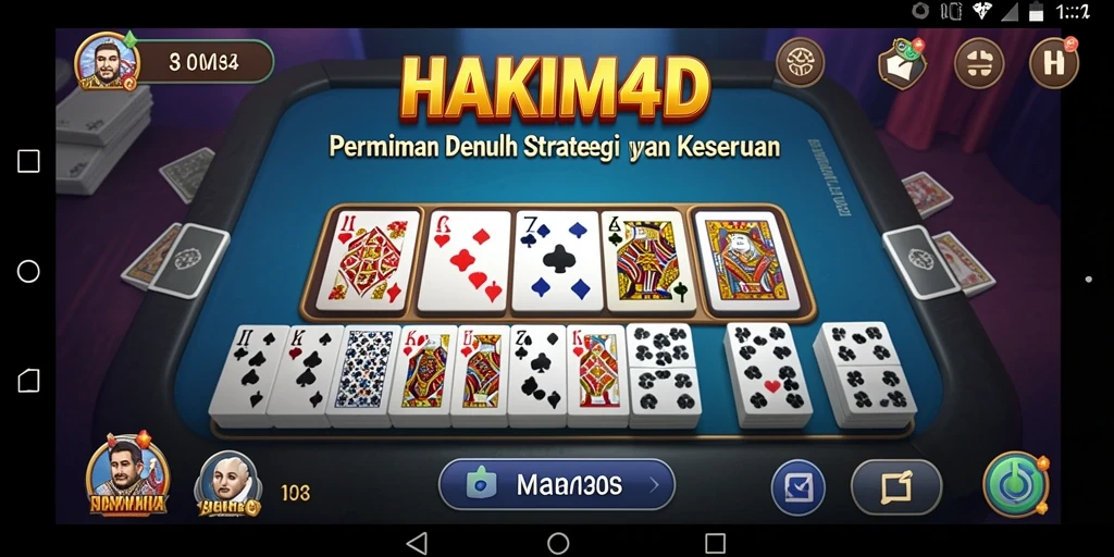 Tampilan gameplay HAKIM4D yang menarik dalam permainan Domino.