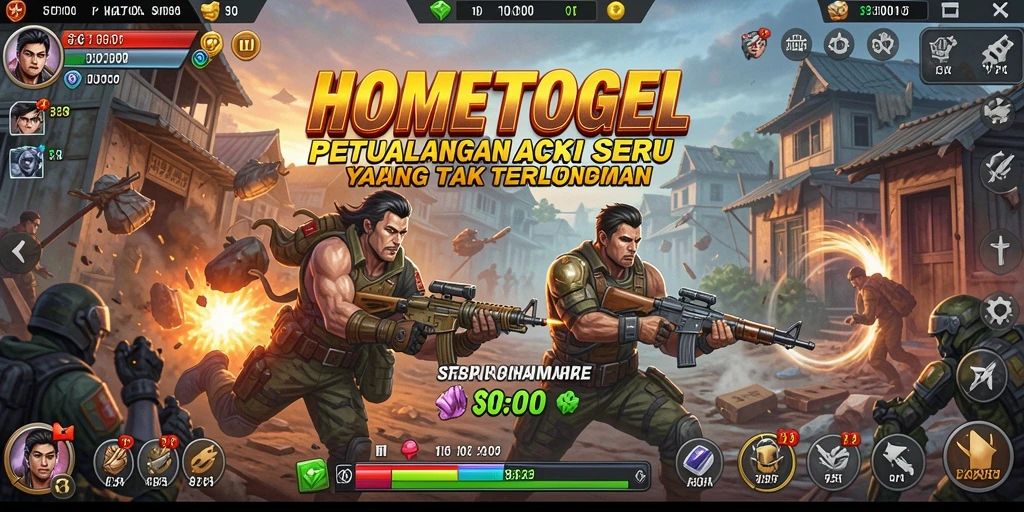 Tangkapan layar gameplay HOMETOGEL menampilkan aksi mendebarkan dan grafis berkualitas tinggi.