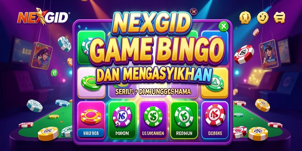 Gameplay seru NEXGID dengan angka dan kartu Bingo.