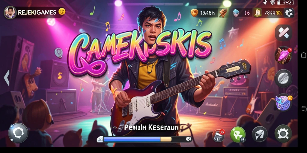 Tampilan gameplay seru dengan berbagai lagu yang menarik di REJEKIGAMES.