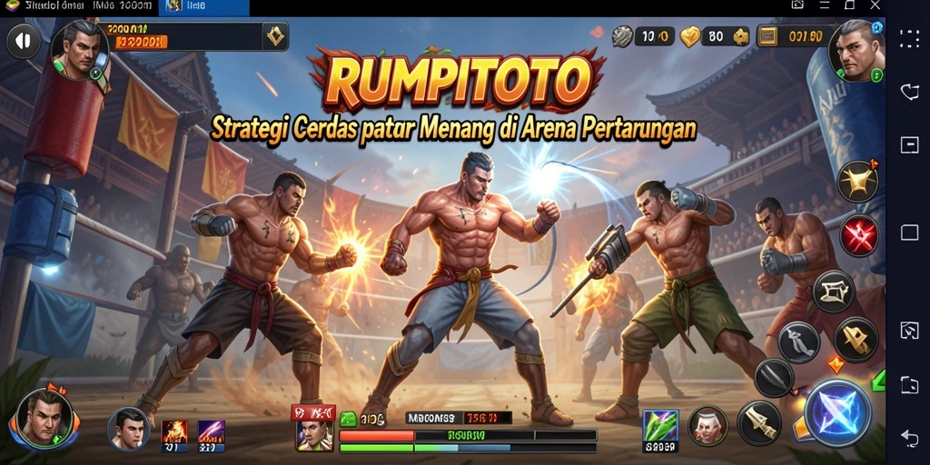 Tampilan menarik dari gameplay strategis RUMPITOTO.