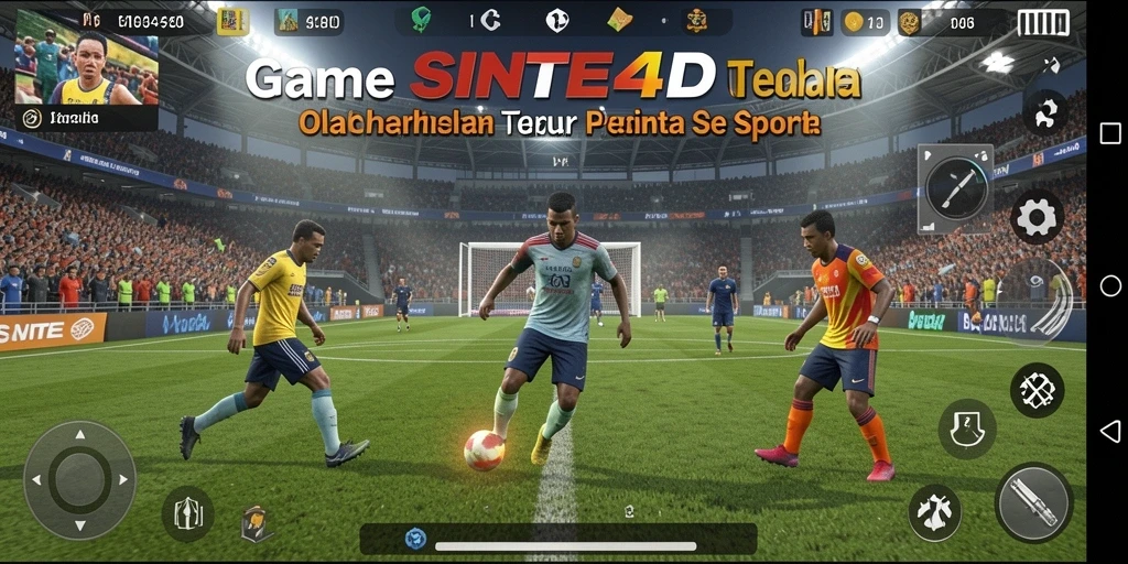 Tampilan menarik dari gameplay olahraga di SINTE4D.