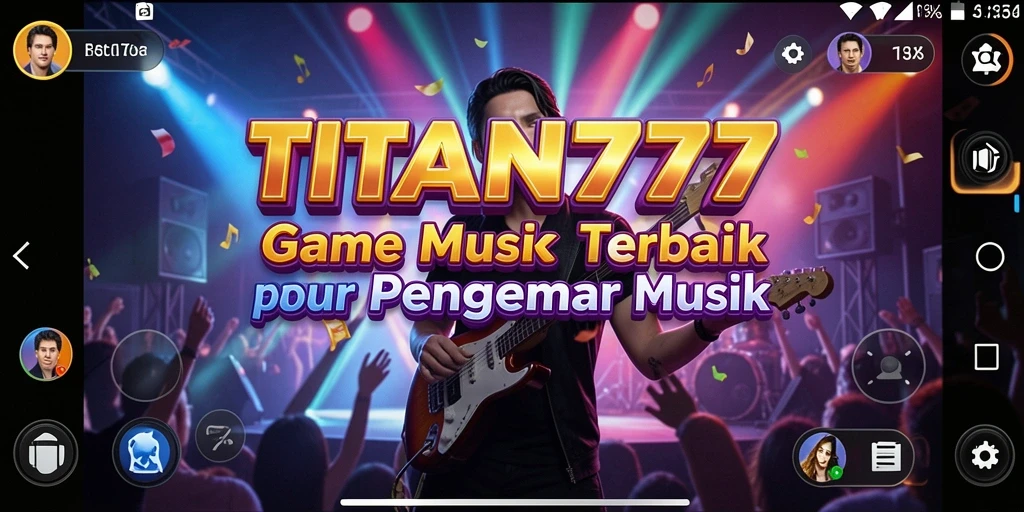 Screenshot gameplay TITAN777 yang menunjukkan aksi permainan musik.