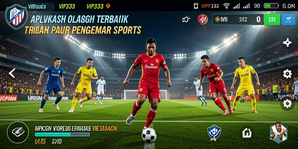 Tampilan utama aplikasi VIP333 dengan fitur olahraga yang lengkap.